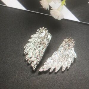 Elegant Silver Wing Earrings